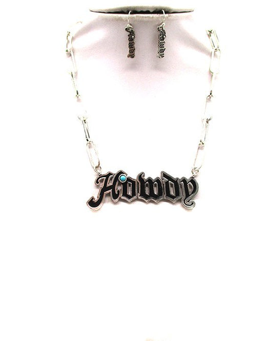 Western Letter Howdy Chain Necklace