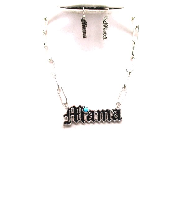 Western Letter Mama Chain Necklace Set