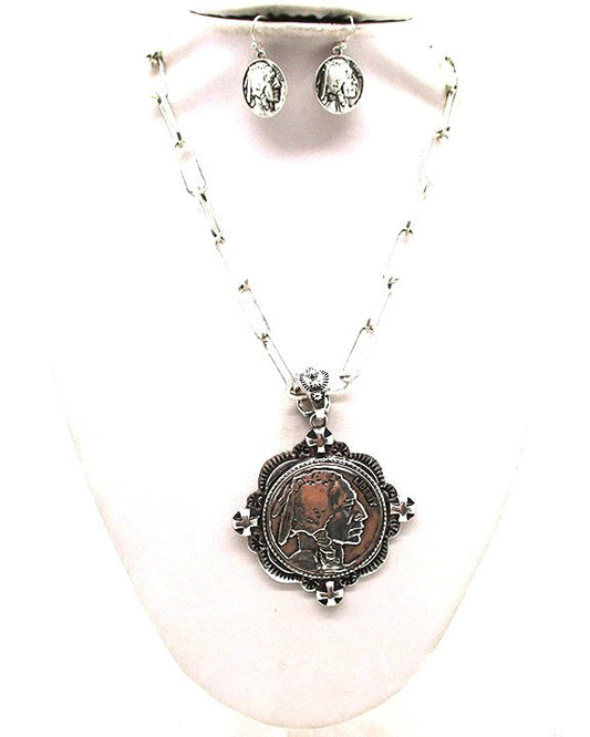 Western Indian Coin Necklace Set