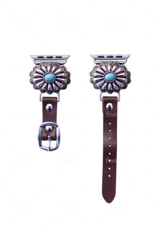 WESTERN TURQUOISE CONCHO APPLE WATCH BAND