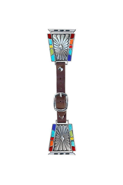 WESTERN CONCHO DESIGN TURQUOISE APPLE WATCH BAND