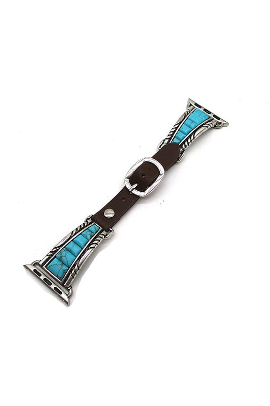 WESTERN TURQUOISE STONE APPLE WATCH BAND