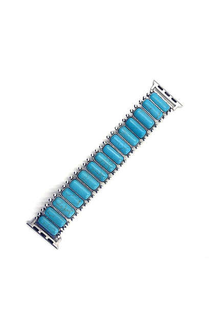 WESTERN TURQUOISE CONCHO STRETCH APPLE WATCH BAND