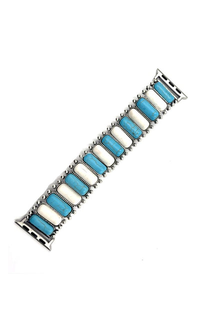 WESTERN TURQUOISE CONCHO STRETCH APPLE WATCH BAND