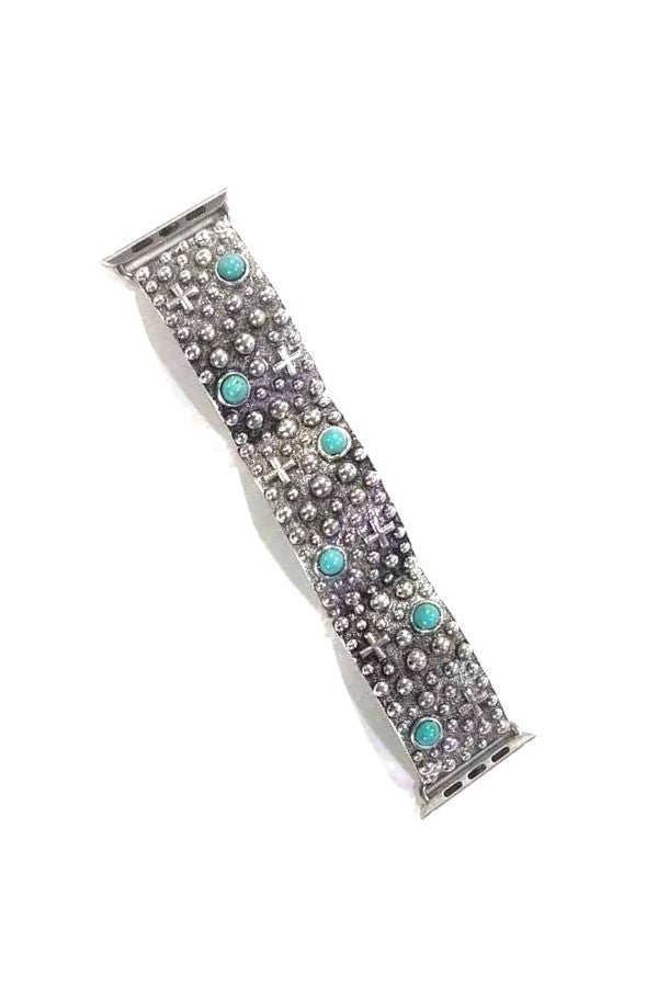 WESTERN TURQUOISE STONE STRETCH APPLE WATCH BAND