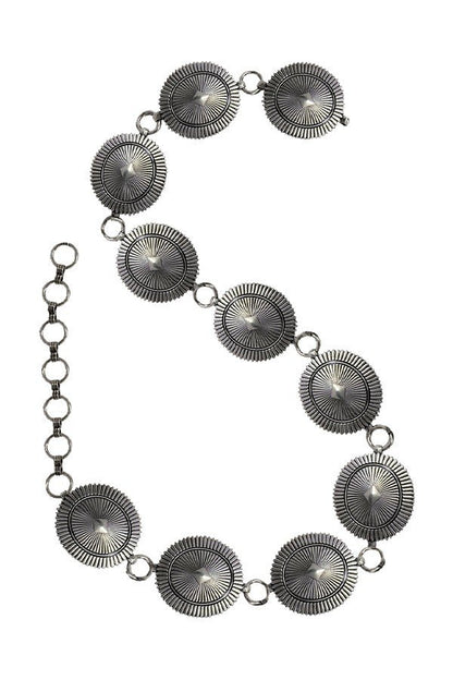 WESTERN METAL CONCHO CHAIN BELT