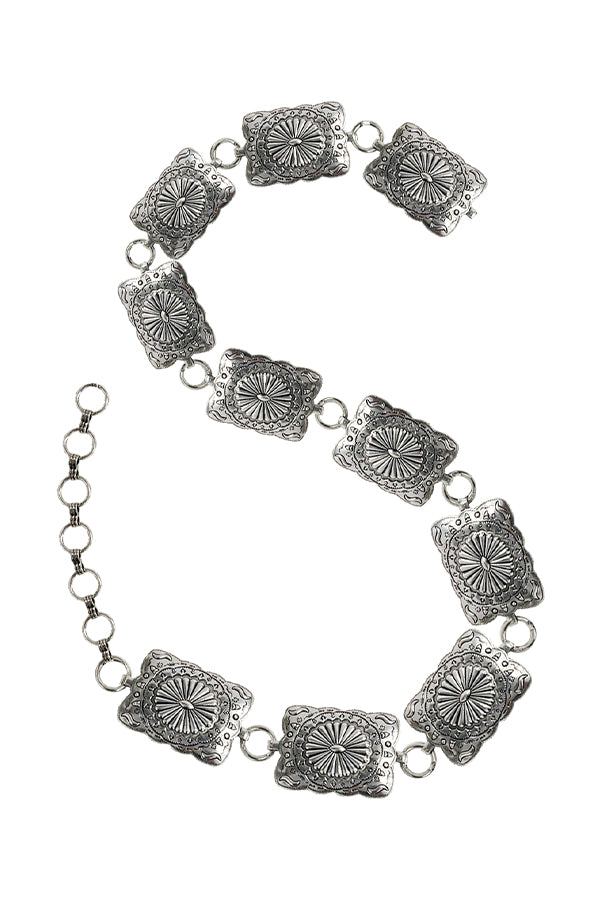 WESTERN METAL CONCHO CHAIN BELT