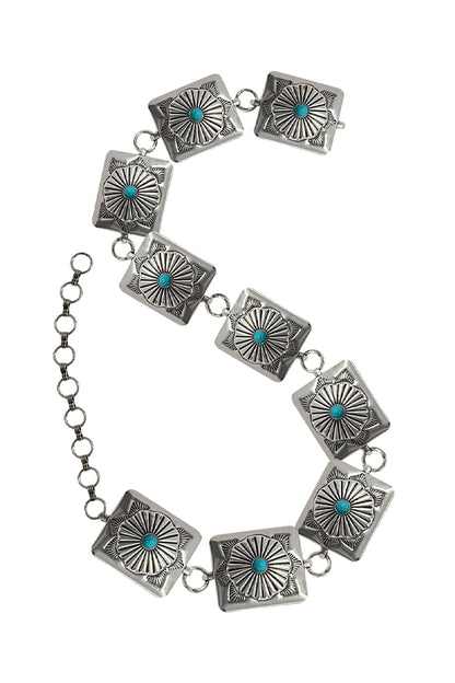 WESTERN METAL CONCHO CHAIN BELT