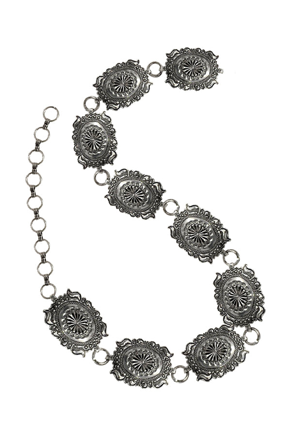 WESTERN METAL CONCHO CHAIN BELT