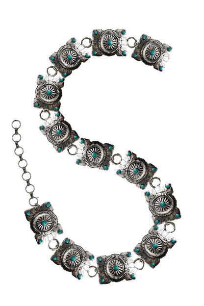 WESTERN METAL CONCHO CHAIN BELT