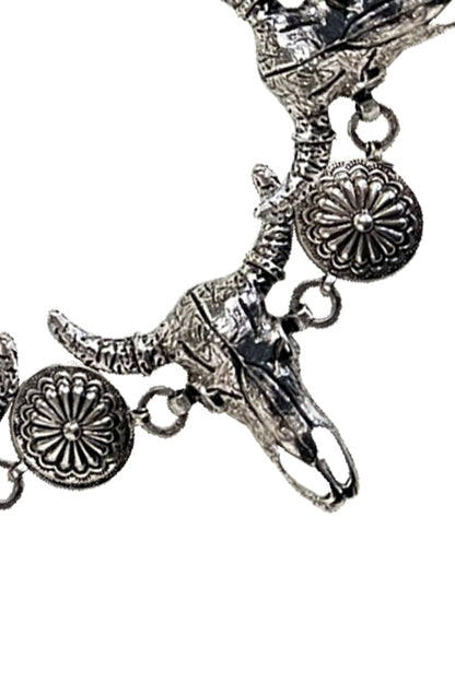 WESTERN METAL STEER HEAD CHAIN BELT