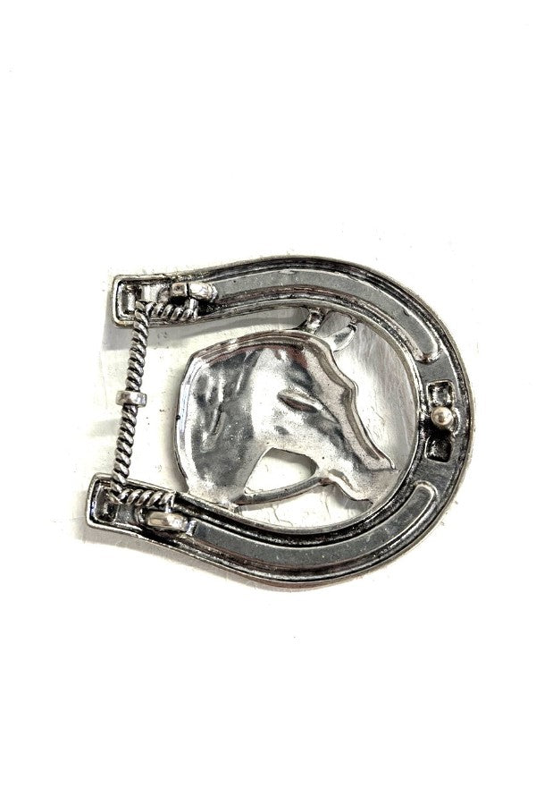 WESTERN HORSE HEAD BELT BUCKLE