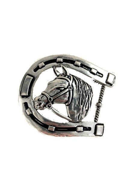 WESTERN HORSE HEAD BELT BUCKLE